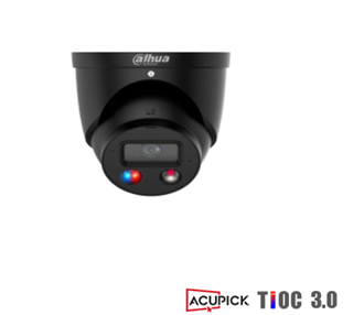 Dahua HDW3649H-AS-PV-ANZ-BLK-S2-Acupick 86P Smart Dual Illumination Active Deterrence Fixed-focal Eyeball WizSense Network Camera   